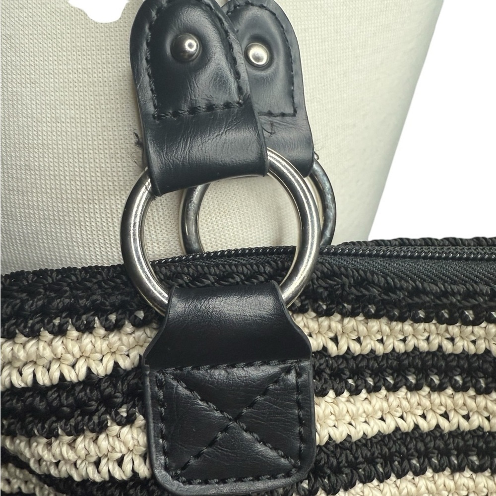 The Sak Black and White Crochet Collection Hobo Handbag - Picture 7 of 12
